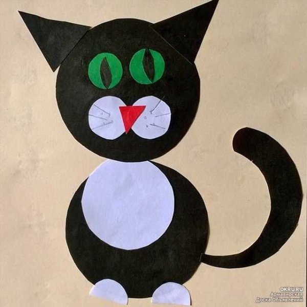 Аппликация из кружочков