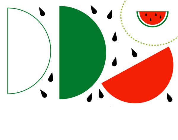 Аппликация Арбузная долька в средней группе