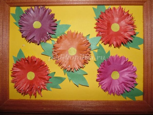 Астра из бумаги для детей