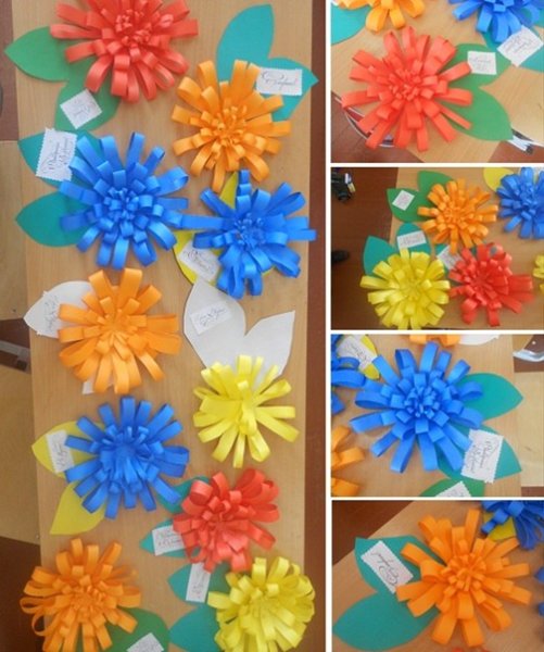 Поделка астры из бумаги для детей