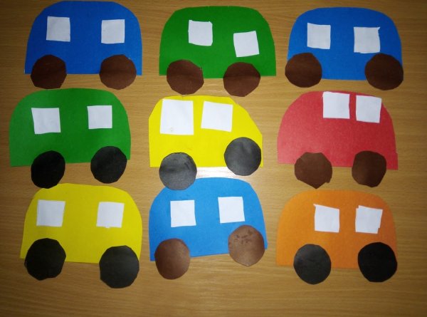 Аппликация в младшей группе на тему автобус