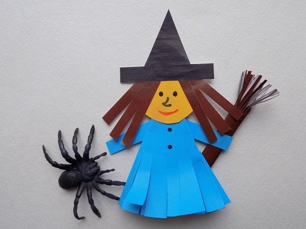 Поделка баба Яга из бумаги