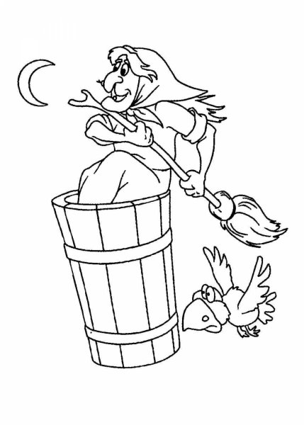 Баба Яга рисунок