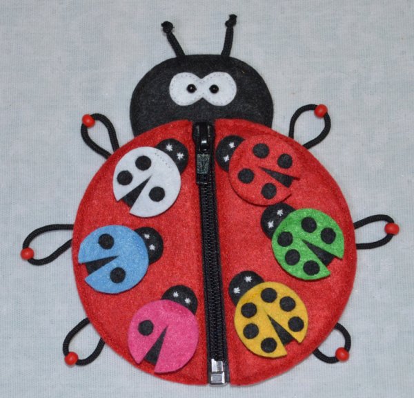 Книжка из фетра Божья коровка