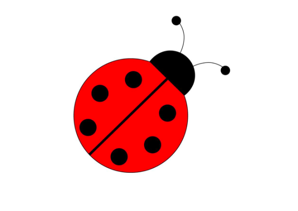Божья коровка трафарет для аппликации