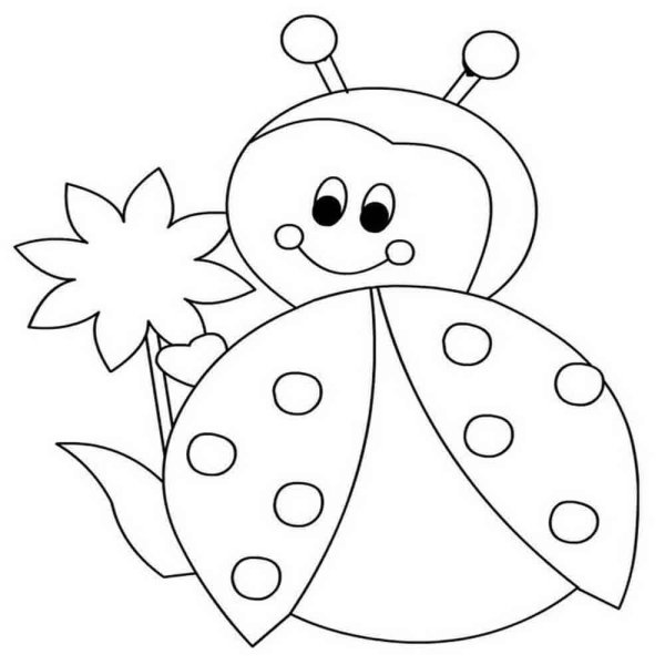 Божья коровка раскраска