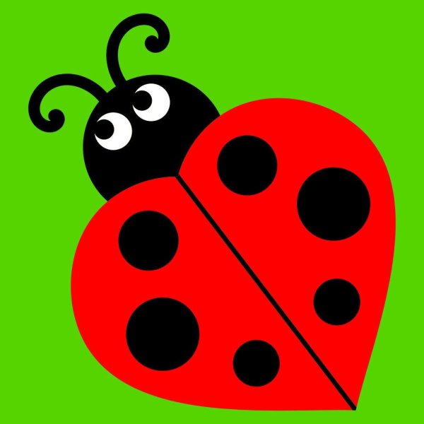 Божья коровка трафарет для аппликации