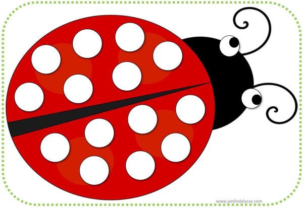 Пластилиновые заплатки Божья коровка