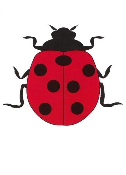Трафарет Божьей коровки для вырезания