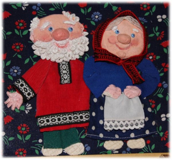 Аппликация бабушка и дедушка