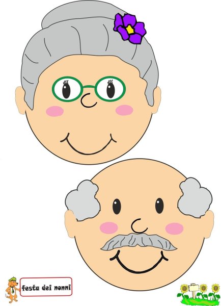 Лицо дедушки для аппликации