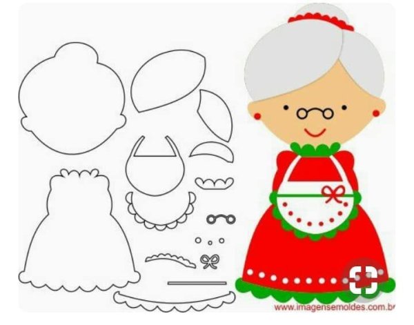 Выкройка бабки из фетра