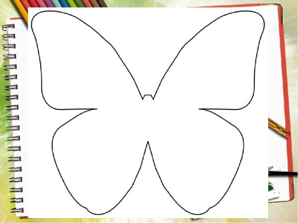 Аппликация бабочка из цветной бумаги