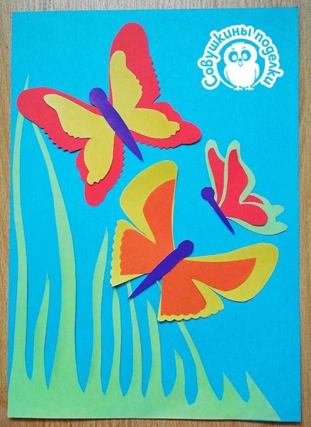 Аппликация. Бабочки