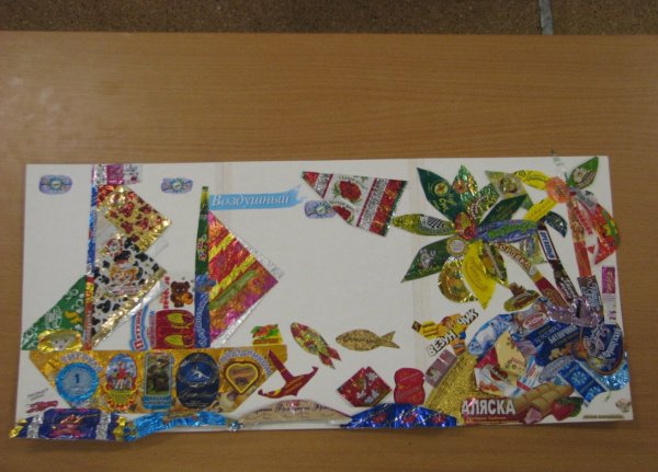 Аппликации с фантиками