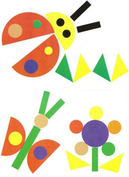 Аппликация из геометрических фигур