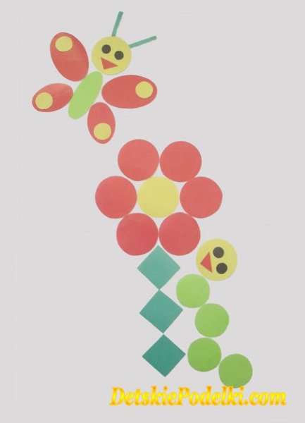 Аппликация из геометрических фигур