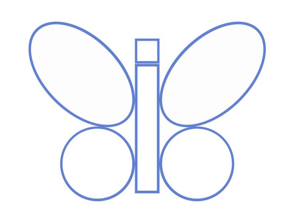 Бабочка из геометрических фигур аппликация