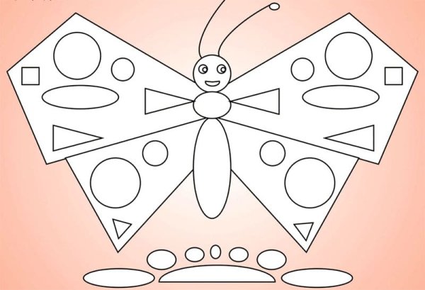 Аппликация из геом фигур