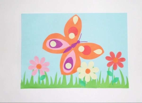 Бабочка аппликация для детей