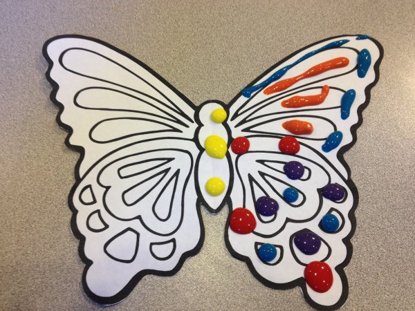 Аппликация. Нарядная бабочка