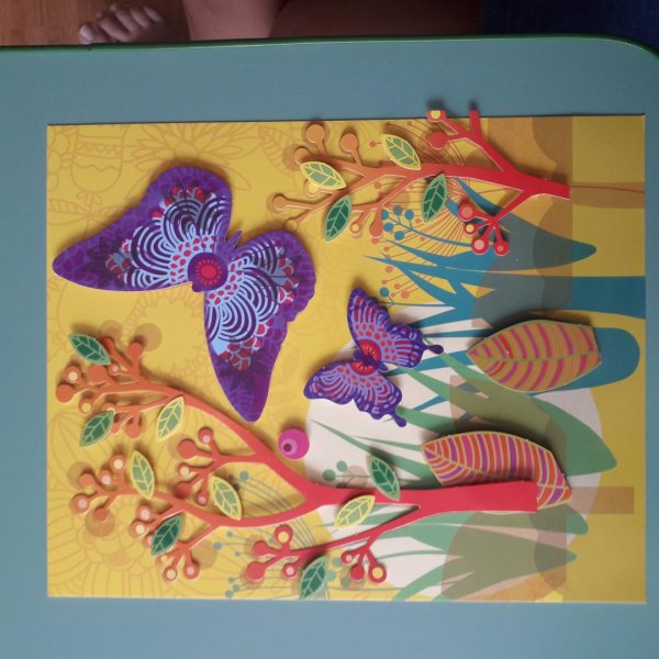 Аппликация бабочки на лугу подготовительная группа