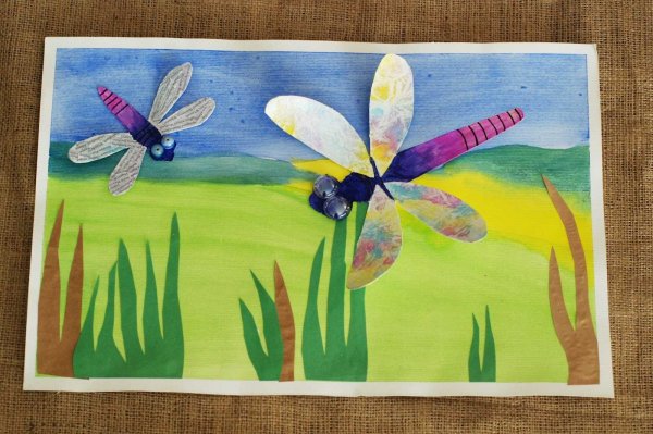 Рисование Стрекоза в средней группе