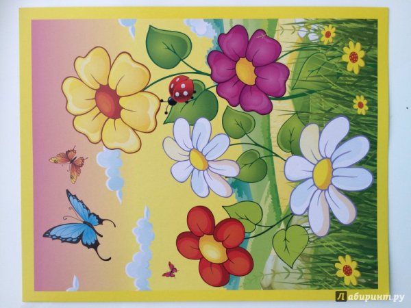 Аппликация Цветочная Поляна