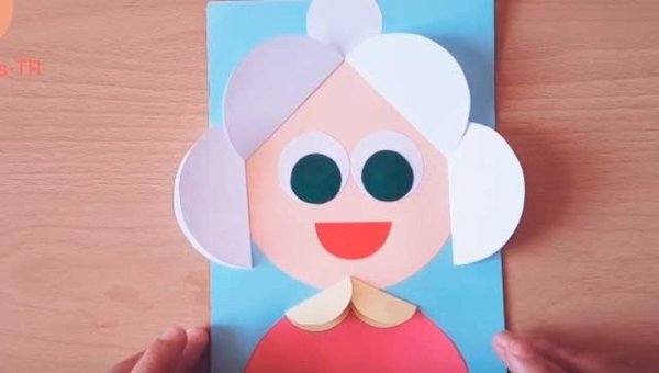 Открытка аппликация с днем рождения бабушке