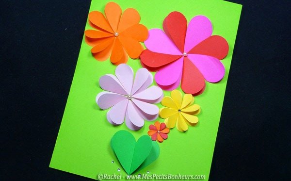 Объемная аппликация цветы