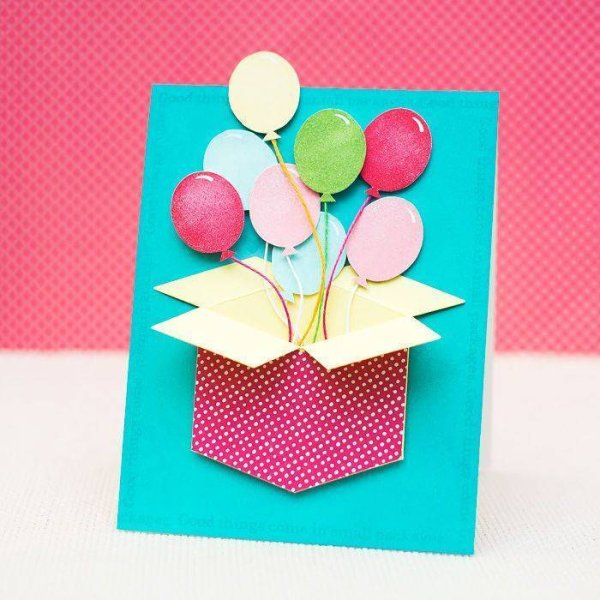 Открытка из цветной бумаги