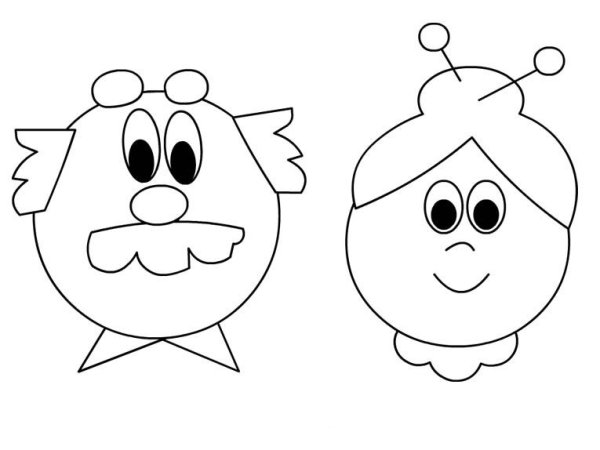 Мордашки бабушек и дедушек для поделок