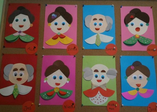 Аппликация на тему семья