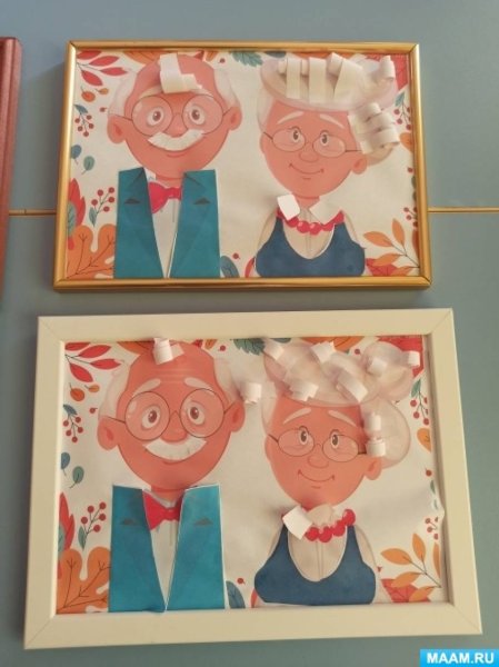 Аппликация для бабушки