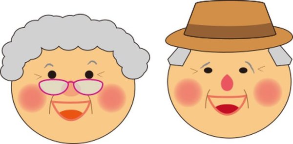 Лицо бабушки и дедушки для детей