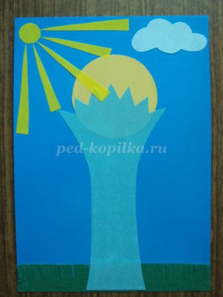 Аппликация Байтерек в детском саду