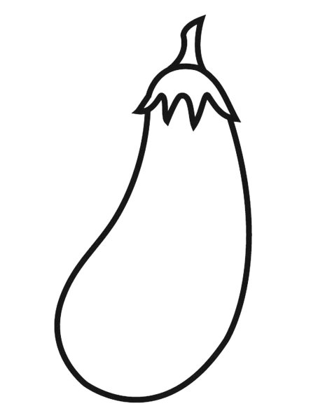 Раскраска овощи баклажан