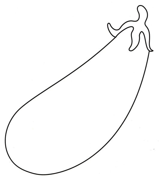 Баклажан для раскрашивания для детей