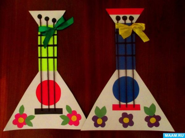 Аппликация музыкальные инструменты