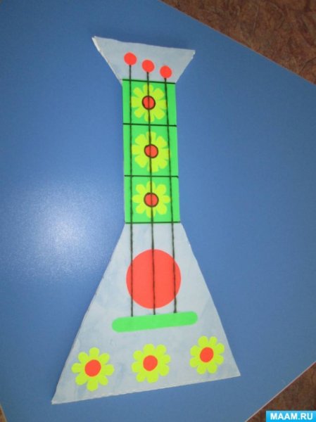 Аппликация балалайка в подготовительной группе