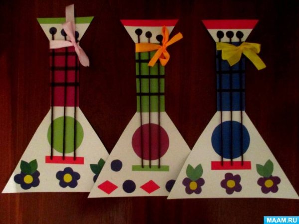 Аппликация музыкальные инструменты в средней группе