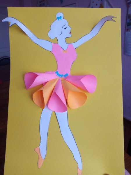Аппликация балерина