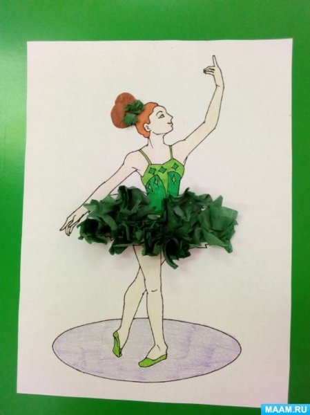 Аппликация балерина