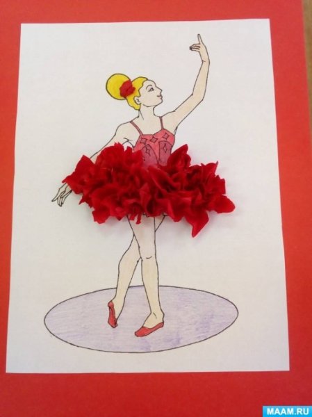 Аппликация балерина