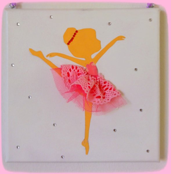 Аппликация балерина из бумаги