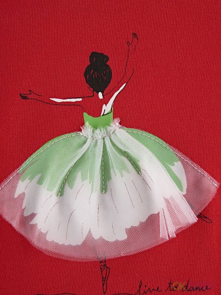 Аппликация балерина из ткани