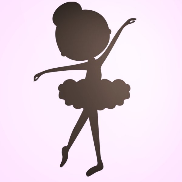 Силуэт маленькой балерины