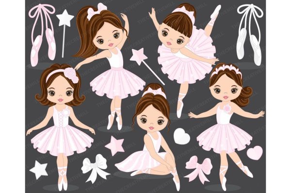 Балерины трафареты для вырезания цветные