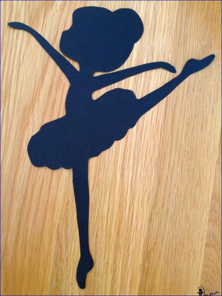 Балерина трафарет