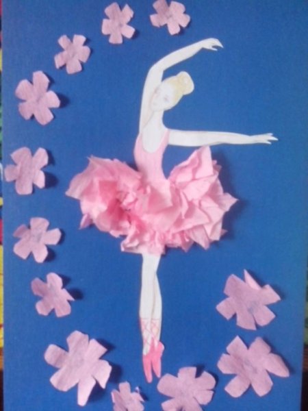 Поделка балерина из бумаги